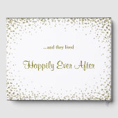 Gouden Confetti bruiloft gastenboek (Achterkant)