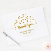 Gouden Confetti bruiloft gunst Labels (Envelop)
