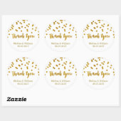 Gouden Confetti bruiloft gunst Labels (Vel)