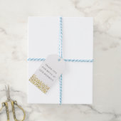 Gouden Confetti bruiloft gunst Labels Cadeaulabel (Met Touw)