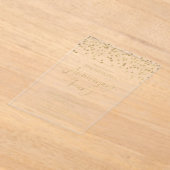 Gouden Confetti bruiloft Jubileum Acryl Uitnodigingen (Laagn)