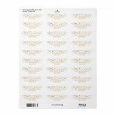  gouden Confetti bruiloft Klassieke Stippen Modern Etiket (Full Sheet)