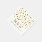 Gouden Confetti bruiloft monogram Servetten (Hoek)