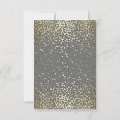 Gouden Confetti bruiloft RSVP Kaarten (Achterkant)