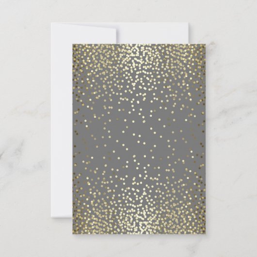 Gouden Confetti bruiloft RSVP Kaarten (Achterkant)