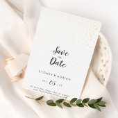 Gouden Confetti bruiloft Save The Date Gold Folie Uitnodiging