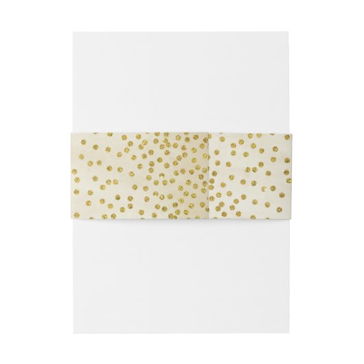  gouden Confetti bruiloft Uitnodigingen Wikkel (Achterkant Voorbeeld)