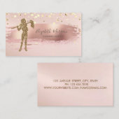 Gouden Confetti, Brush Stroke Glitter Cleaning Lad Visitekaartje (Voorkant / Achterkant)