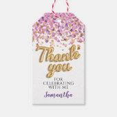 Gouden Confetti cadeau Labels Cadeaulabel (Voorkant)