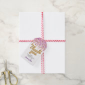 Gouden Confetti cadeau Labels Cadeaulabel (Met Touw)