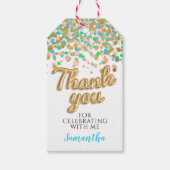 Gouden Confetti cadeau Labels Cadeaulabel (Voorkant)