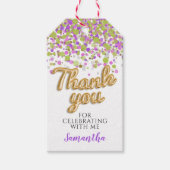 Gouden Confetti cadeau Labels Cadeaulabel (Voorkant)