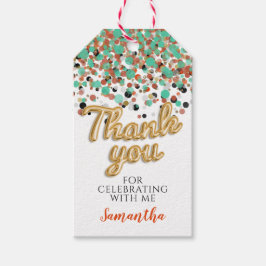 Gouden Confetti cadeau Labels Cadeaulabel