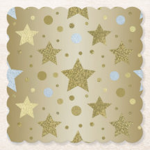 Gouden Confetti Celebration Square Onderzetters