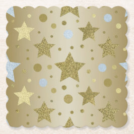 Gouden Confetti Celebration Square Onderzetters