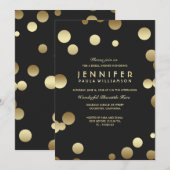 Gouden Confetti Chic Modern Vrijgezellenfeest Kaart (Voorkant / Achterkant)