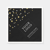 Gouden Confetti Custom Business Promotie Logo Servet (Voorkant)