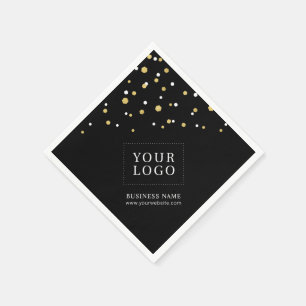 Gouden Confetti Custom Business Promotie Logo Servet