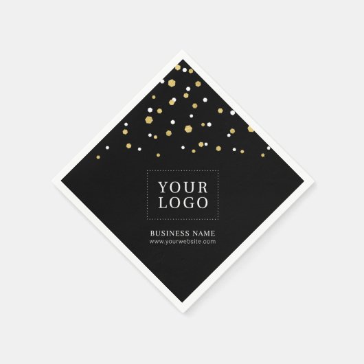 Gouden Confetti Custom Business Promotie Logo Servet (Hoek)