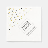 Gouden Confetti Custom Business Promotie Logo Servet (Voorkant)