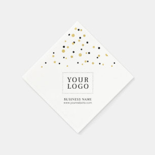 Gouden Confetti Custom Business Promotie Logo Servet