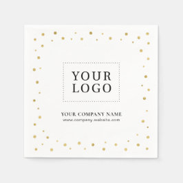 Gouden Confetti Custom Business Promotie Logo Servet