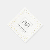 Gouden Confetti Custom Business Promotie Logo Servet (Hoek)