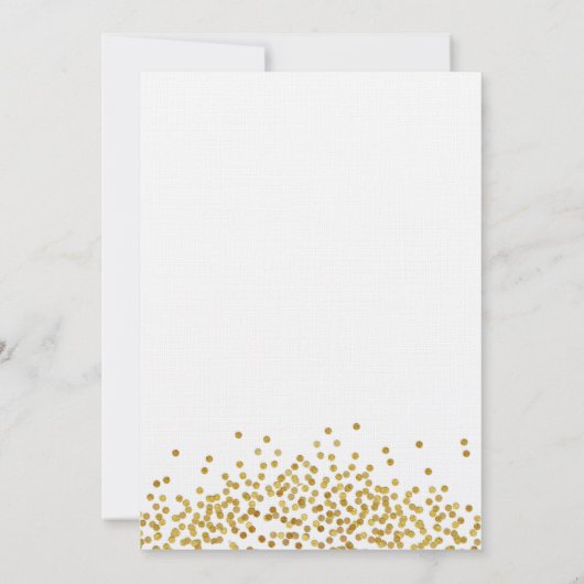 Gouden confetti Custom logo Gala corporate event Kaart (Achterkant)
