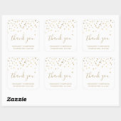 Gouden Confetti Driehoeken 70e Verjaardag Bedankt Vierkante Sticker (Vel)