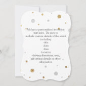 Gouden confetti Eet, drink en wordt getrouwd Kaart (Achterkant)