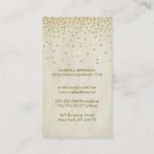  gouden Confetti Elegant Visitekaartje (Achterkant)