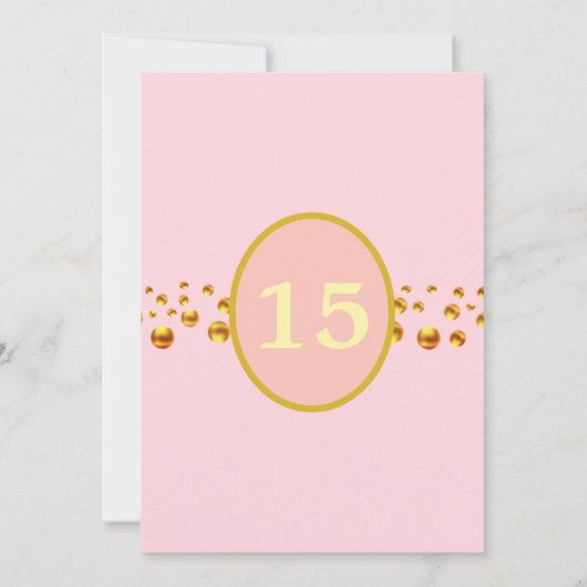 Gouden Confetti en Crown verjaardagsuitnodiging Kaart (Achterkant)