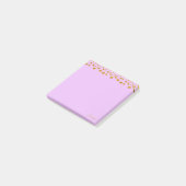 Gouden Confetti en kalligrafie op Violet Post-it® Notes (Schuin)