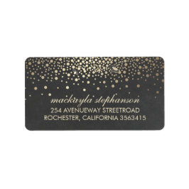 Gouden Confetti en vuurvliegjes krijtbord bruiloft Etiket