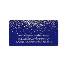 Gouden Confetti en vuurvliegjes marinebruiloft Etiket