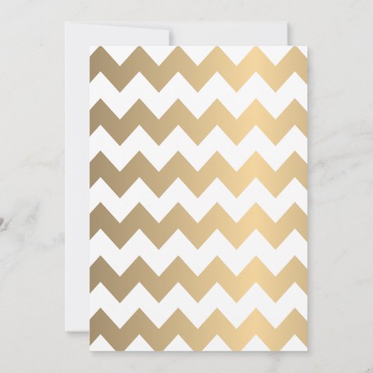 Gouden Confetti en witte bruiloft Kaart (Achterkant)