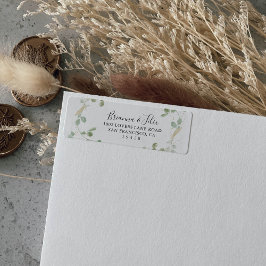 Gouden Confetti Eucalyptus Loof Retouradres Etiket