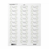 Gouden confetti Eucalyptus Loof Retouradres Etiket (Full Sheet)