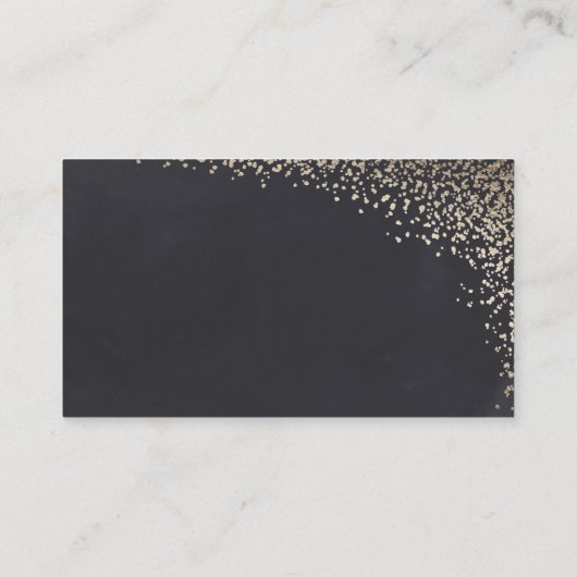 Gouden confetti faux folie trouwkaart informatiekaartje (Achterkant)