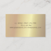 Gouden Confetti Floral Maid Spray Bottle Opal Visitekaartje (Achterkant)