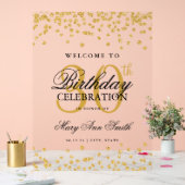 Gouden Confetti Glitter 30e Verjaardagsfeest Welko Acryl Bord (Huwelijk)