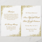 Gouden confetti & Glitter gevouwen programma (Voorkant)