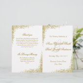 Gouden confetti & Glitter gevouwen programma (Staand voorkant)