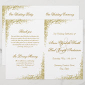 Gouden confetti & Glitter gevouwen programma (Voorkant / Achterkant)