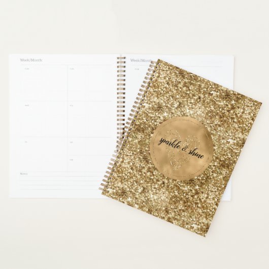 Gouden Confetti Glitter Hart Planner (Display)