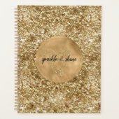 Gouden Confetti Glitter Hart Planner (Voorkant)