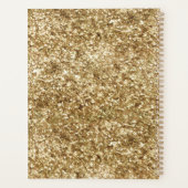 Gouden Confetti Glitter Hart Planner (Achterkant)