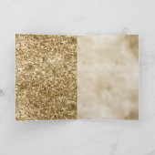 Gouden Confetti Glitter Kerst Kaart (Binnen)