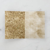 Gouden Confetti Glitter Paarse Eenhoorn Kaart (Binnen)