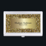 Gouden Confetti Glitter Print | DIY-tekst Visitekaarthouder<br><div class="desc">Professionele visitekaarthouders in een elegante stijlvolle gouden confetti glitter print met doe-het-zelf tekst. (Opmerking: Niet echt Glitter, dit is een afdruk) ✔OPMERKING: VERANDER ALLEEN DE SJABLOON GEBIEDEN NODIG! 😀 Indien nodig kunt u de tekst verwijderen en beginnen met het toevoegen van elke gewenste tekst en lettertype. 📌Als u meer aanpassingen...</div>
